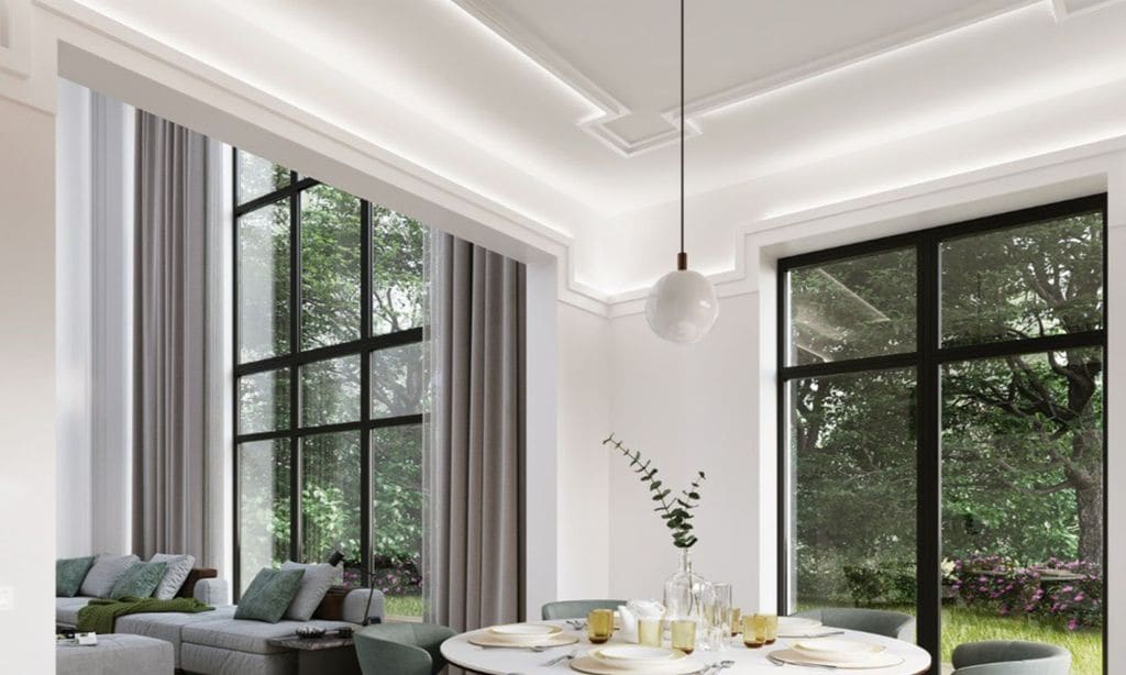 Así puedes instalar molduras para decorar los techos de tu casa