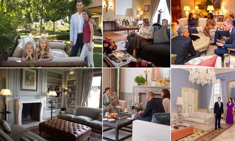 Entramos en los salones de estar de Palacio: Zarzuela, Kensington, Skaugum, Haga...