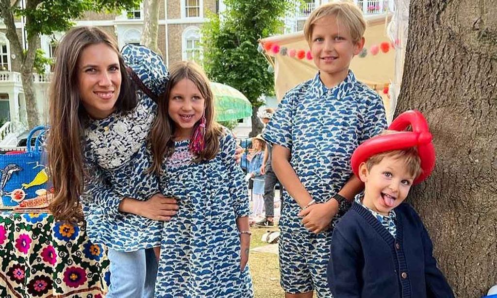Tatiana Santo Domingo presume de sus hijos, modelos de las creaciones de mamá