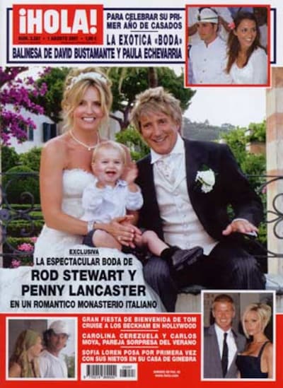 La revista ¡HOLA! les ofrece las exclusivas imágenes de la boda de Rod Stewart y Penny Lancaster