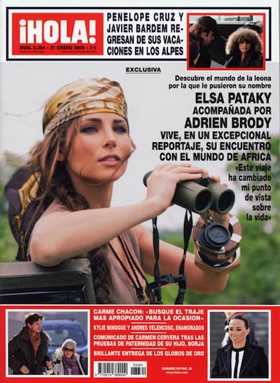 Exclusiva en la revista ¡HOLA!: Elsa Pataky, acompañada por Adrien Brody, vive su encuentro con el mundo de África