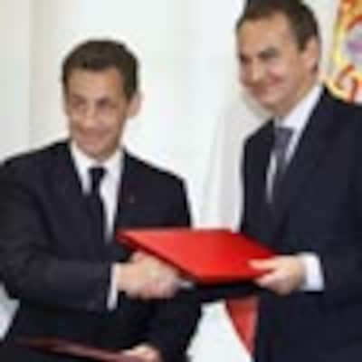 Concluye la visita de Sarkozy a España con una rueda de prensa conjunta con el presidente Zapatero