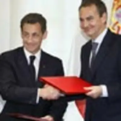 Concluye la visita de Sarkozy a España con una rueda de prensa conjunta con el presidente Zapatero