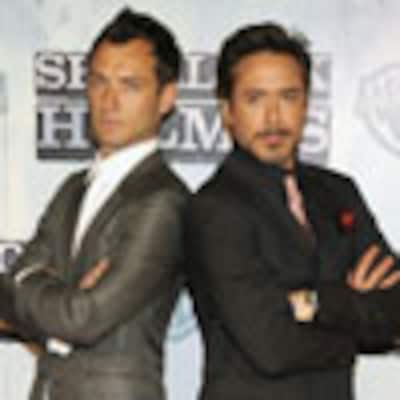 Robert Downey Jr. y Jude Law, dos atractivos detectives en 'Sherlock Holmes', presentan la película en Madrid