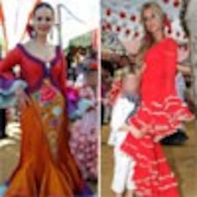 Eva González, Marisa Jara, Natalia Álvarez... estampados y volantes colorean la Feria de abril