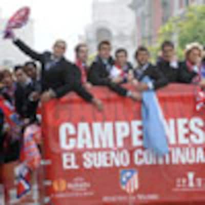 La fiesta del Atlético de Madrid en fotos: la capital recibió a los jugadores del club rojiblanco tras su triunfo en la Liga Europa