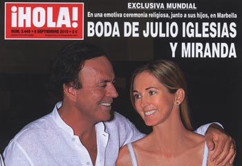 Exclusiva Mundial en ¡HOLA!: Boda de Julio Iglesias y Miranda
