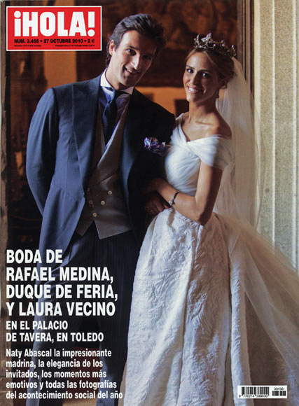 En ¡HOLA!: Boda de Rafael Medina, Duque de Feria, y Laura Vecino en el Palacio de Tavera, en Toledo