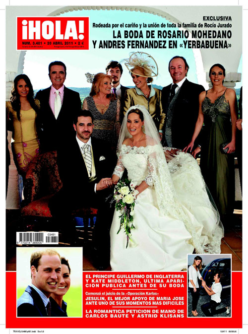 Esta semana la revista ¡HOLA! publica en exclusiva todos los detalles de la boda de Rosario Mohedano y Andrés Fernández en 'Yerbabuena'