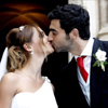 El fubolista Raúl Albiol y su novia, Alicia Roig, se casan en la catedral de Valencia