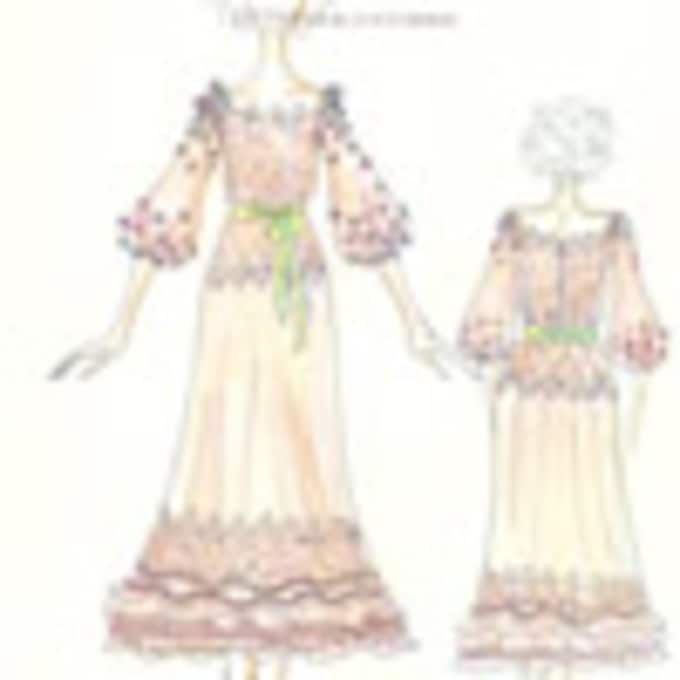 Rosa y con aires flamencos: Así es el vestido de novia de la duquesa de Alba