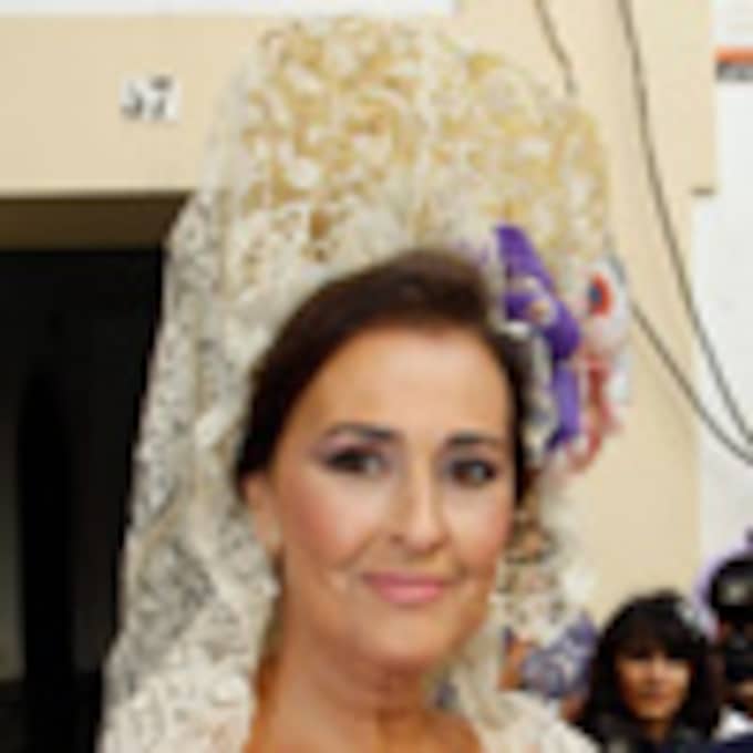 La elegancia de Carmen Tello, madrina de la boda de la duquesa de Alba y Alfonso Diez