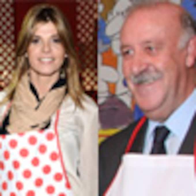Arantxa de Benito, una camarera 'muy flamenca' y Vicente del Bosque, un seleccionador campeón del mundo, 'arriman el hombro' en el rastrillo Nuevo Futuro