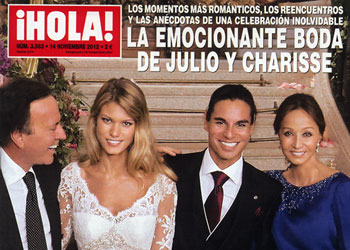 En ¡HOLA!, la emocionante boda de Julio y Charisse