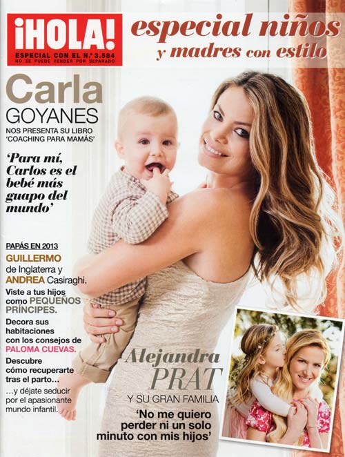 Carla Goyanes posa junto a su hijo en nuestro 'Especial niños y madres con estilo', de regalo con la revista ¡HOLA! de esta semana