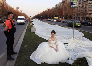 El vestido de novia más largo del mundo