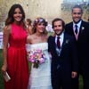 Malena Costa, una más de la familia en la boda del hermano de Mario Suárez