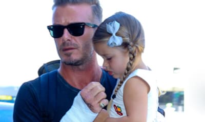 Harper Beckham: '¡Yo te cuido papi!'