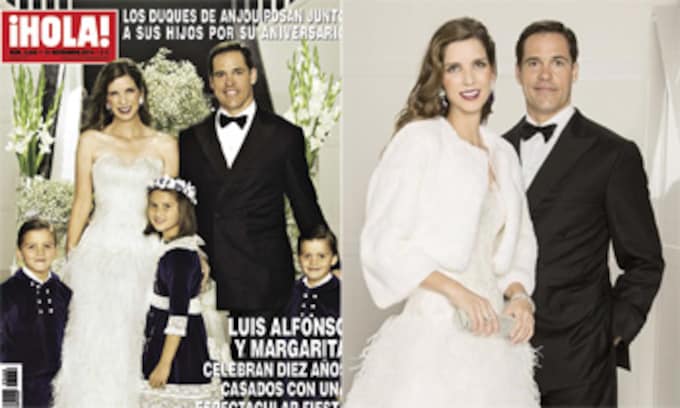 Plumas, tocados y 400 invitados: Luis Alfonso y Margarita Vargas celebran su décimo aniversario tan enamorados como el primer día