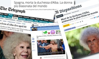 La prensa internacional se hace eco del fallecimiento de la Duquesa de Alba