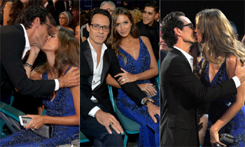 Marc Anthony y Shannon de Lima, besos y más besos en los Grammy Latino