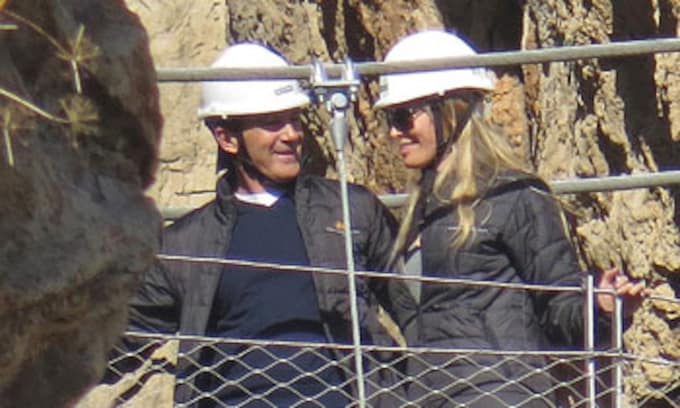 Antonio Banderas y Nicole Kimpel, un amor a prueba de alturas en Málaga
