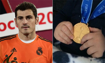 Iker Casillas celebra un nuevo título con su ‘pequeño campeón’
