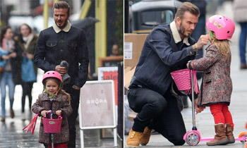 ¡Abran paso! Harper Beckham viene a toda velocidad