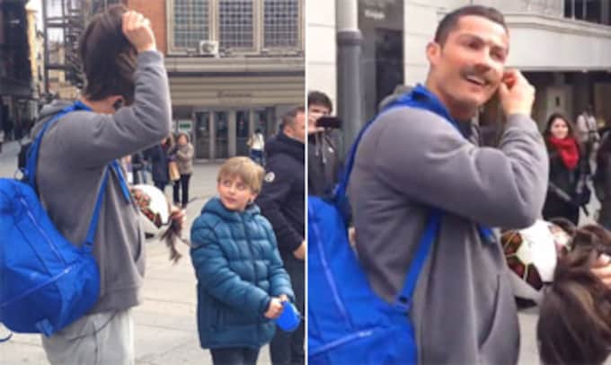 Te contamos en primicia cómo sorprendió Cristiano Ronaldo a un niño en pleno centro de Madrid