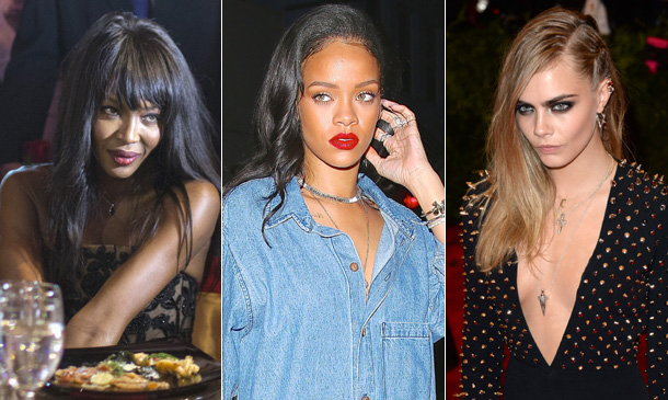 Y entre desfile y desfile... Naomi Campbell y Cara Delevingne se pelean por Rihanna en París