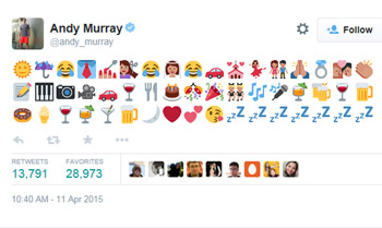 Andy Murray explica paso a paso el día de su boda ¡con 51 emoticonos!