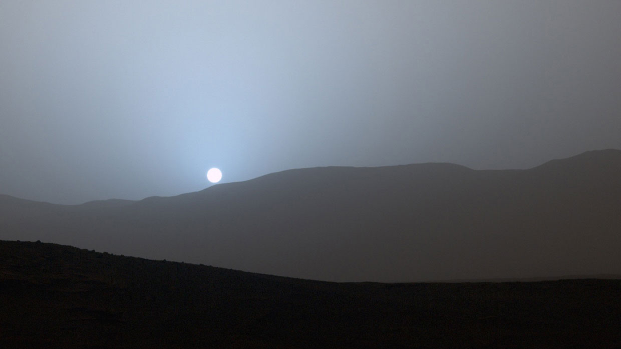 Así se ve una puesta de Sol en Marte