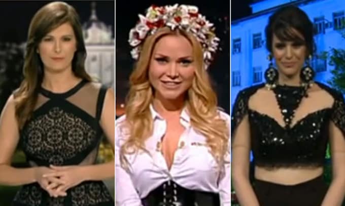 El festival de 'looks' de las presentadoras de Eurovisión