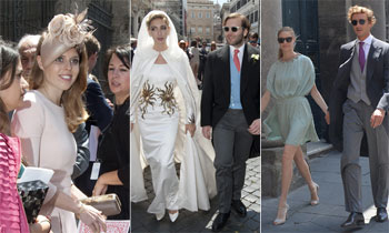 La boda de Joseph Getty y Sabine Ghanem reúne en Roma a Beatriz de York, Pierre Casiraghi y Cósima Ramírez