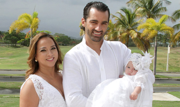 Los detalles del bautizo de Alaïa, hija de Adamari López y el bailarín español Toni Costa
