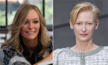 Con melena larga, bronceada y cejas marcadas... ¿Reconoces a Tilda Swinton detrás de esa sonrisa?