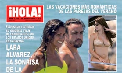 Exclusiva en ¡HOLA!, Lara Álvarez, la sonrisa de la felicidad en California con el anillo que le ha regalado Fernando Alonso