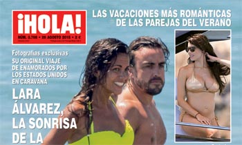 Exclusiva en ¡HOLA!, Lara Álvarez, la sonrisa de la felicidad en California con el anillo que le ha regalado Fernando Alonso