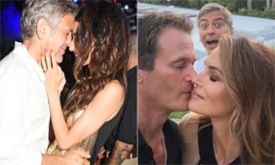 La cara más romántica y divertida de George Clooney en Ibiza