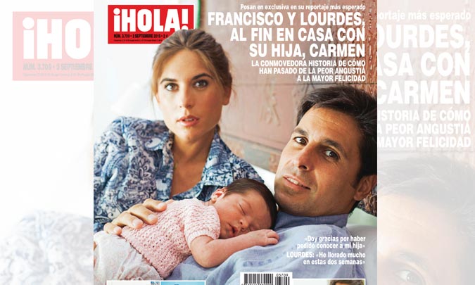 Exclusiva en ¡HOLA!, Francisco Rivera y Lourdes Montes, al fin en casa con su hija Carmen