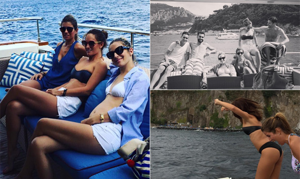 Carlota Ruiz, Nagore Aranburu y Marta Ponsati, tres WAG´s de vacaciones con sus maridos... ¡y un bebé a bordo!