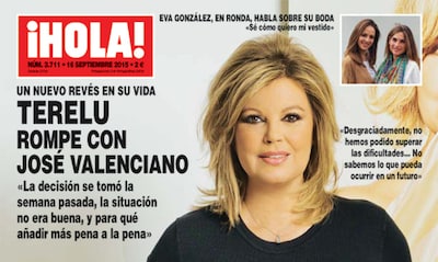 En ¡HOLA!: Terelu Campos rompe con José Valenciano