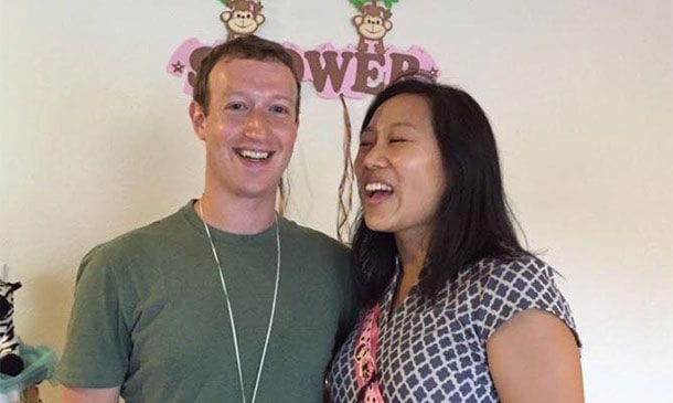 Mark Zuckerberg muestra su lado más espontáneo y divertido en la 'baby shower' de su hija