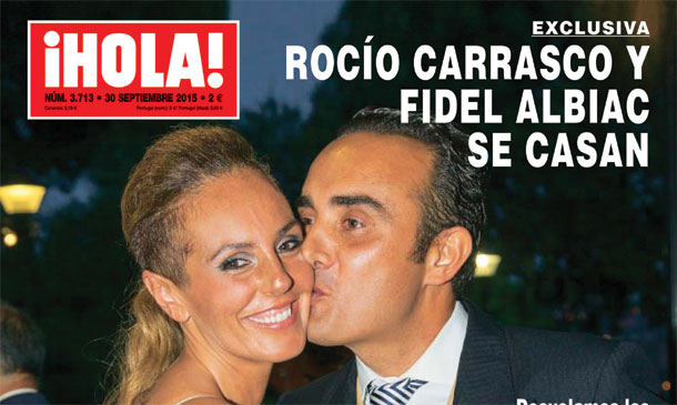Exclusiva en ¡HOLA!, Rocío Carrasco y Fidel Albiac se casan