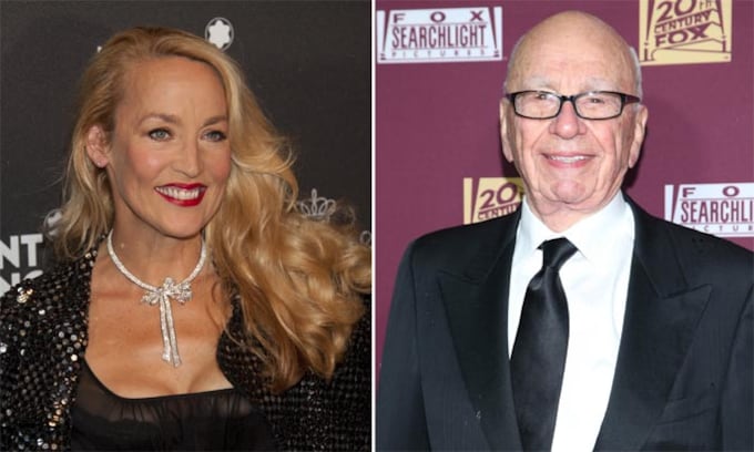 La modelo Jerry Hall y el millonario Rupert Murdoch, pareja sorpresa del otoño