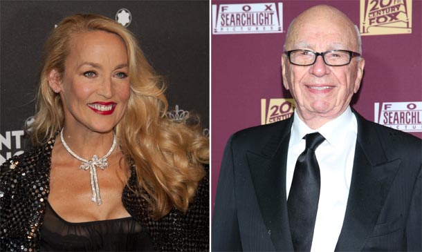 La modelo Jerry Hall y el millonario Rupert Murdoch, pareja sorpresa del otoño