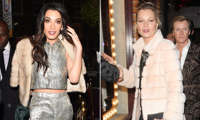 Amal Clooney y Kate Moss disfrutan de una noche de fiesta en Londres