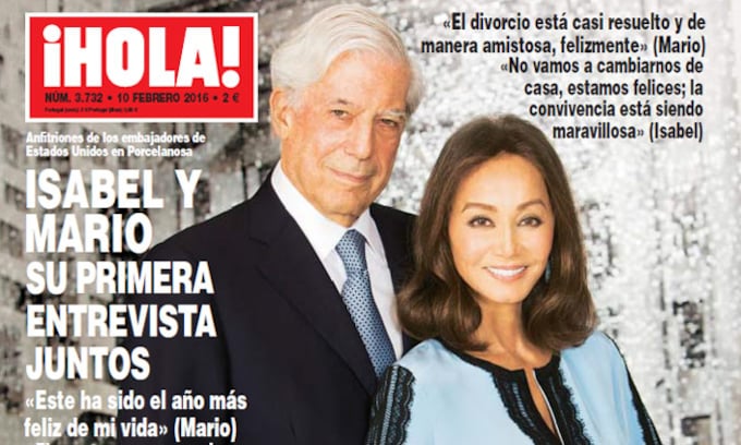 En ¡HOLA!: Isabel Preysler y Mario Vargas Llosa, su primera entrevista juntos