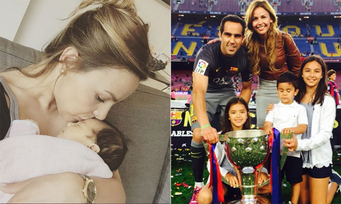 Después de un susto, Claudio Bravo, portero el Barça, ya tiene a su bebé en casa
