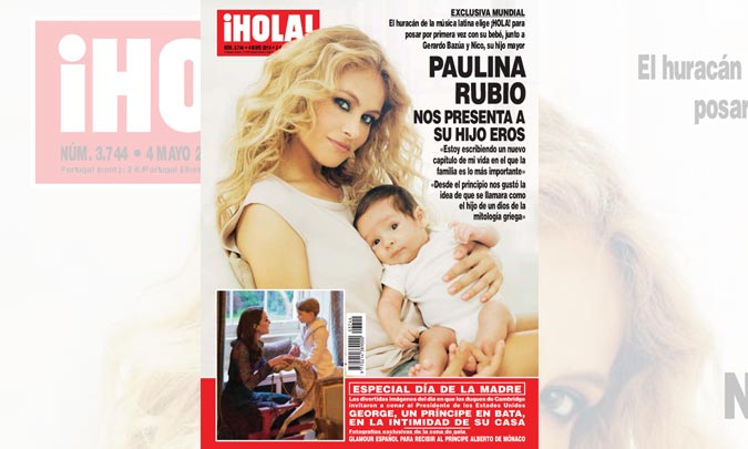 Exclusiva mundial en ¡HOLA!, Paulina Rubio nos presenta a su hijo Eros